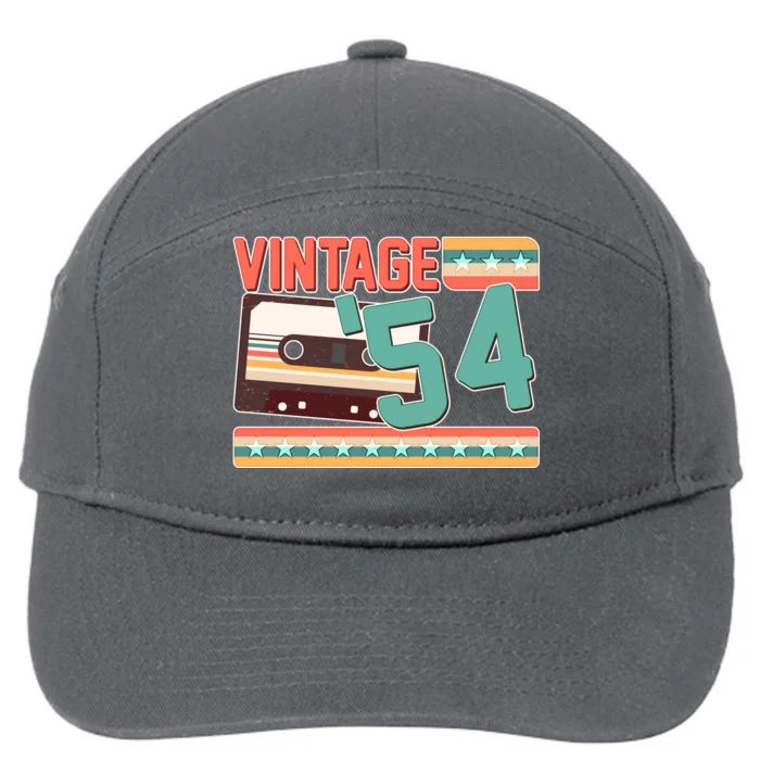 Vintage 1954 70th Birthday Cassette Tape 7-Panel Snapback Hat