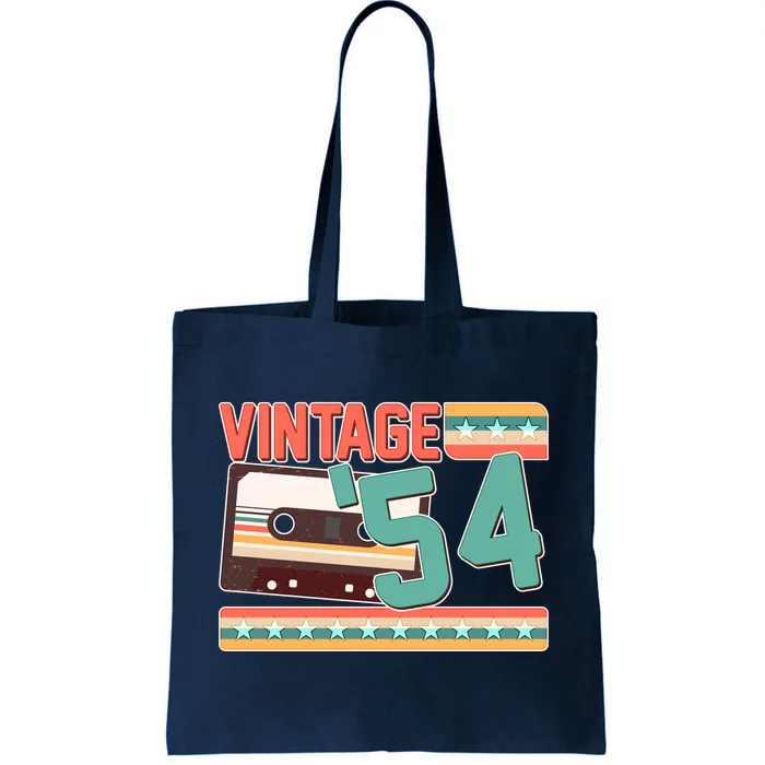 Vintage 1954 70th Birthday Cassette Tape Tote Bag