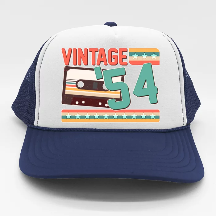 Vintage 1954 70th Birthday Cassette Tape Trucker Hat