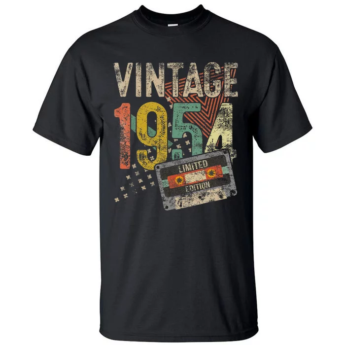 Vintage 1954 70th Birthday Gifts 70 Year Old Tall T-Shirt