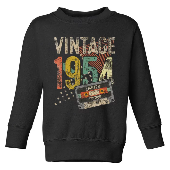 Vintage 1954 70th Birthday Gifts 70 Year Old Toddler Sweatshirt