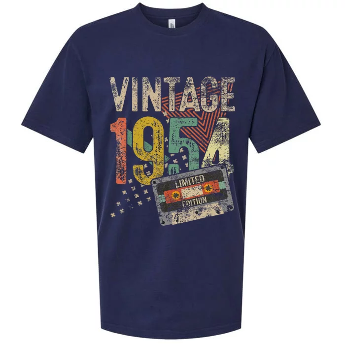 Vintage 1954 70th Birthday Gifts 70 Year Old Sueded Cloud Jersey T-Shirt