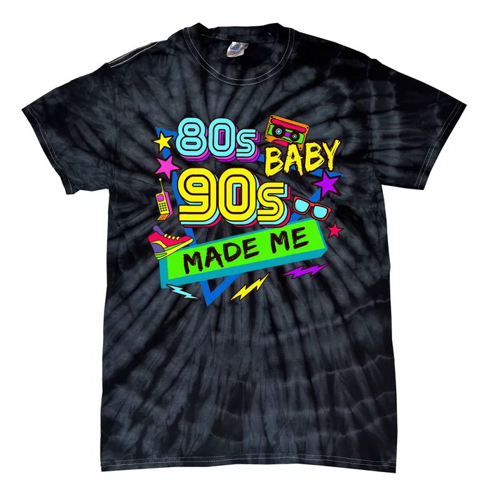 Vintage 1980s 80S Baby 1990s 90S Made Me Retro Nostalgia Tie-Dye T-Shirt