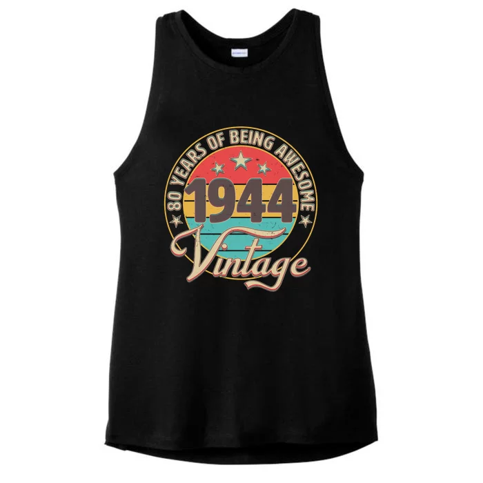 Vintage 1944 80 Years Of Being Awesome Ladies Tri-Blend Wicking Tank