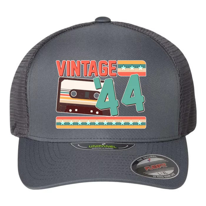 Vintage 1944 80th Birthday Cassette Tape Flexfit Unipanel Trucker Cap