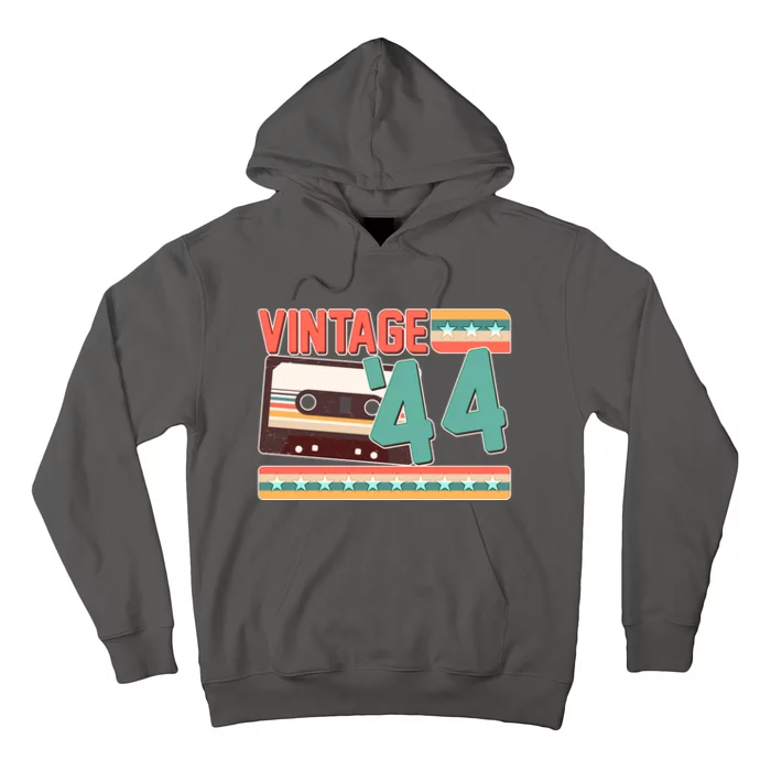 Vintage 1944 80th Birthday Cassette Tape Hoodie