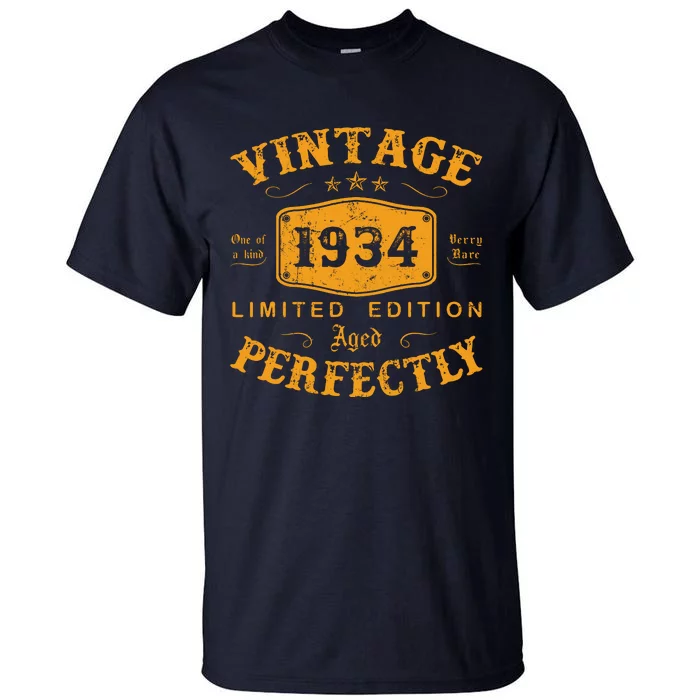 Vintage 1934 88 Birthday Gifts 88th Birthday Gifts Tall T-Shirt