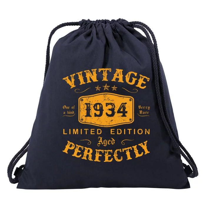 Vintage 1934 88 Birthday Gifts 88th Birthday Gifts Drawstring Bag