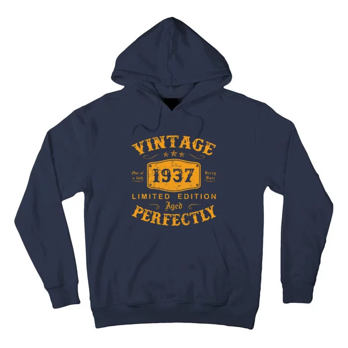 Vintage 1937 85 Birthday Gifts 85th Birthday Gifts Tall Hoodie