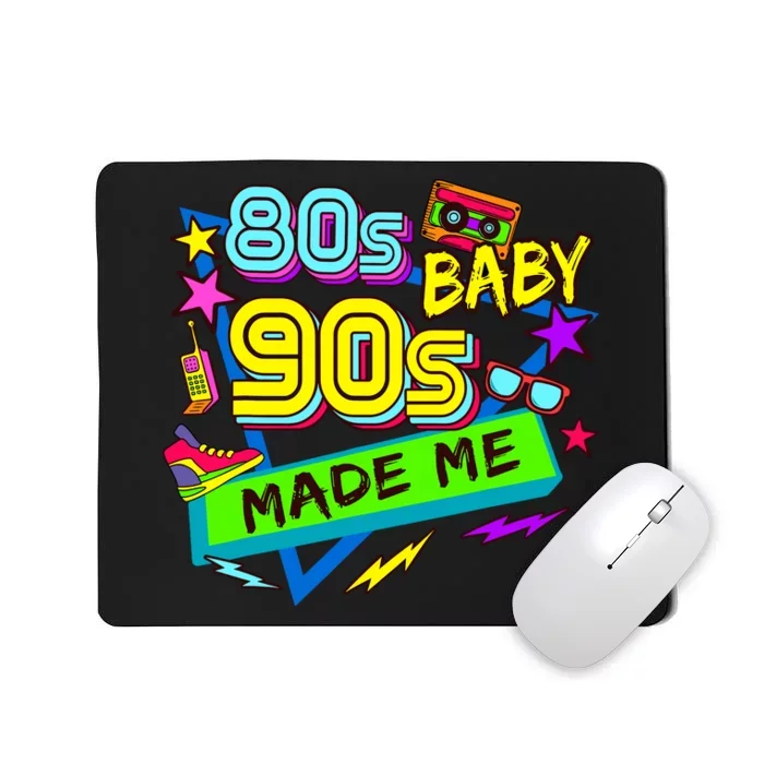 Vintage 1980s 80S Baby 1990s 90S Made Me Retro Nostalgia Mousepad