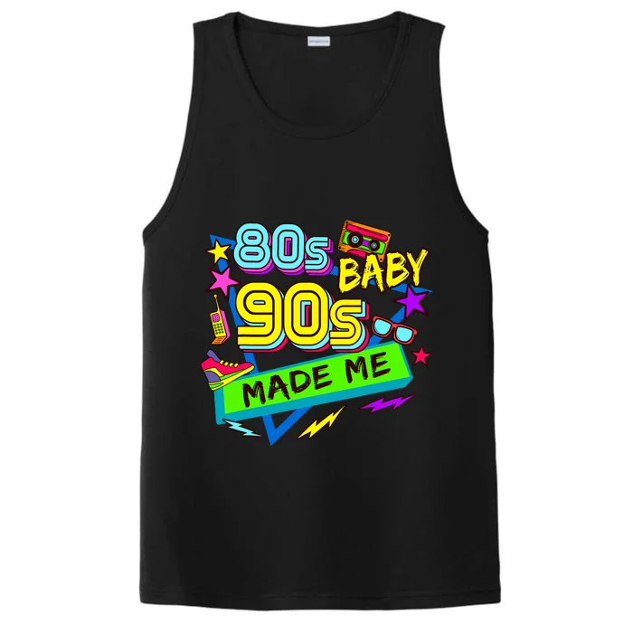 Vintage 1980s 80S Baby 1990s 90S Made Me Retro Nostalgia Performance Tank