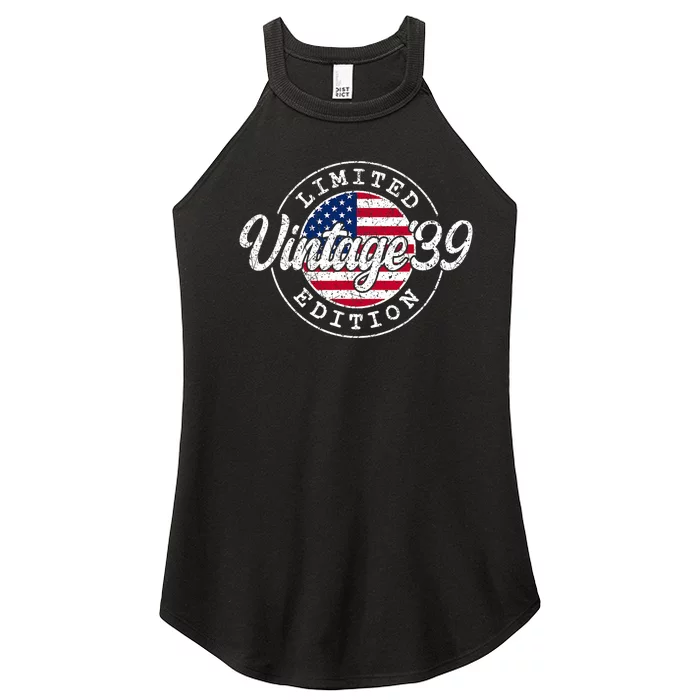 Vintage 1939 85th Birthday Usa Flag Us 85 Year Old American Women’s Perfect Tri Rocker Tank