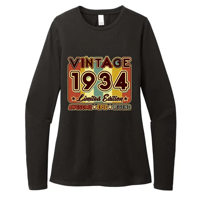 Vintage 1934 90th Birthday Limited Edition Awesome Epic Legend Womens CVC Long Sleeve Shirt