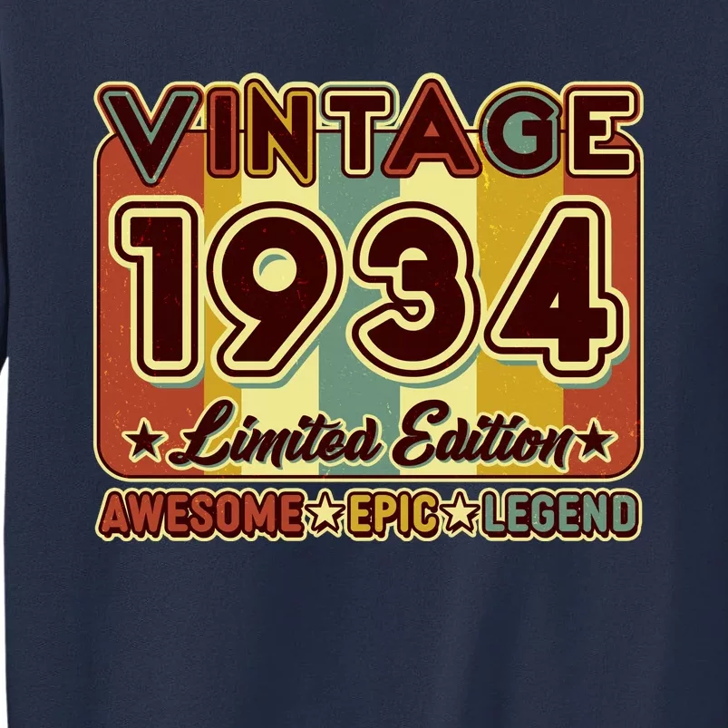 Vintage 1934 90th Birthday Limited Edition Awesome Epic Legend Sweatshirt