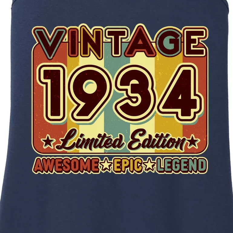 Vintage 1934 90th Birthday Limited Edition Awesome Epic Legend Ladies Essential Tank