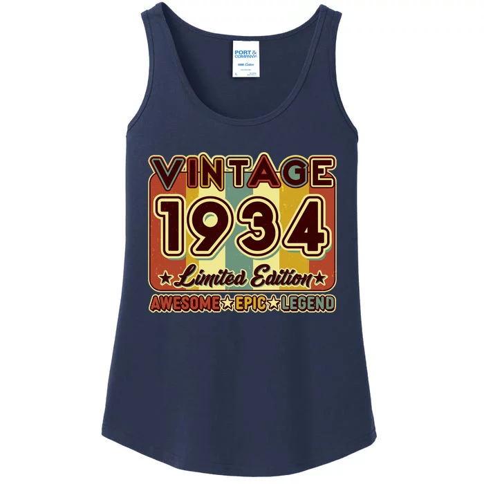 Vintage 1934 90th Birthday Limited Edition Awesome Epic Legend Ladies Essential Tank