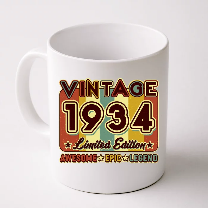 Vintage 1934 90th Birthday Limited Edition Awesome Epic Legend Front & Back Coffee Mug