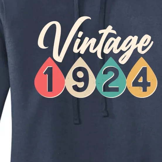 Vintage 1934 90th Birthday Retro Teardrop Design Women's Pullover Hoodie