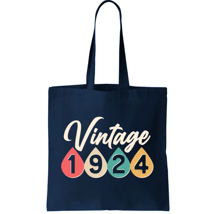 Vintage 1934 90th Birthday Retro Teardrop Design Tote Bag