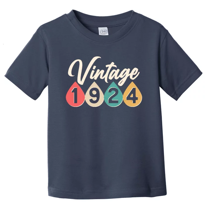 Vintage 1934 90th Birthday Retro Teardrop Design Toddler T-Shirt