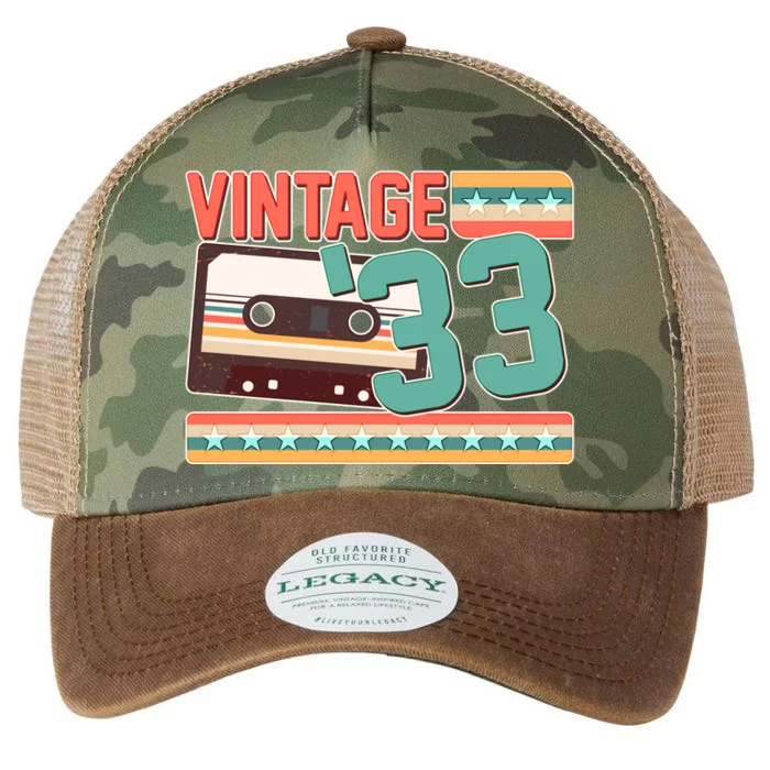 Vintage 1933 90th Birthday Cassette Tape Legacy Tie Dye Trucker Hat