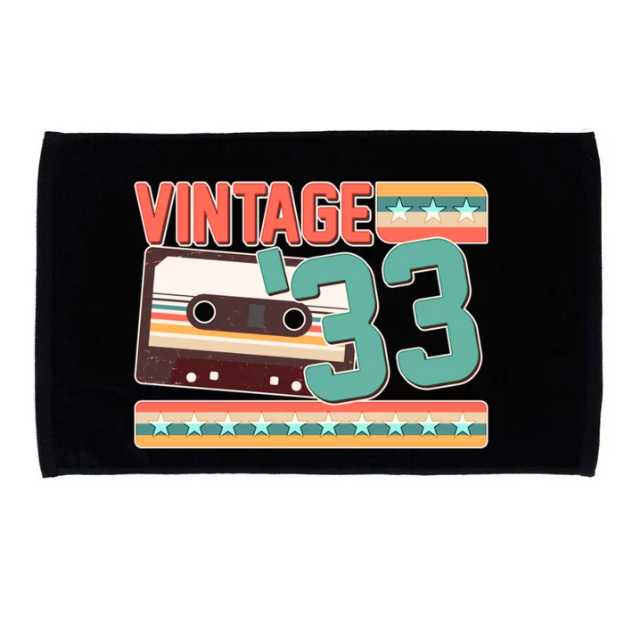 Vintage 1933 90th Birthday Cassette Tape Microfiber Hand Towel