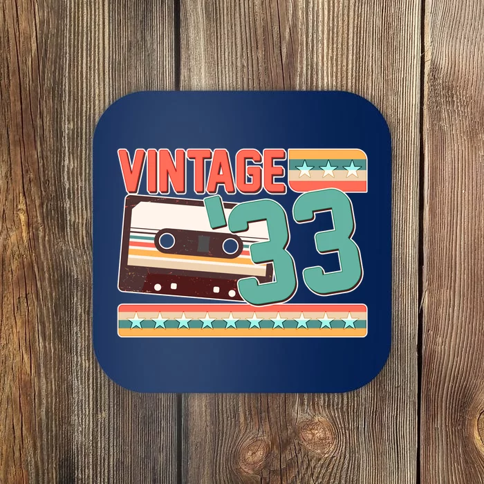 Vintage 1933 90th Birthday Cassette Tape Coaster