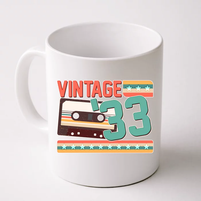 Vintage 1933 90th Birthday Cassette Tape Front & Back Coffee Mug