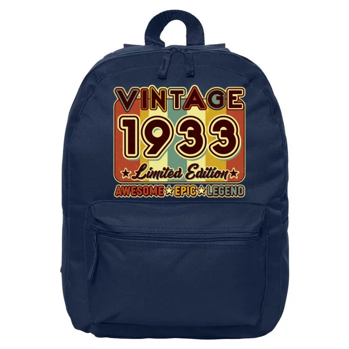 Vintage 1933 90th Birthday Limited Edition Awesome Epic Legend 16 in Basic Backpack