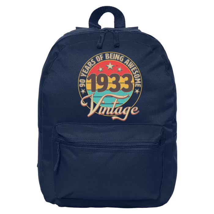 Vintage 1933 90 Years Of Being Awesome 16 in Basic Backpack