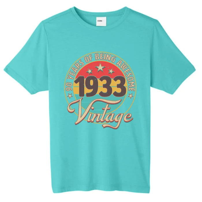 Vintage 1933 90 Years Of Being Awesome ChromaSoft Performance T-Shirt