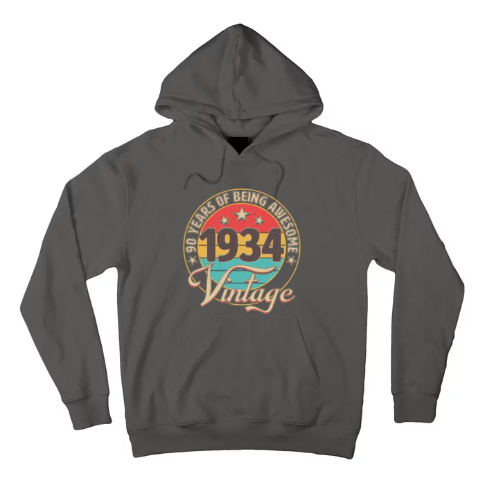 Vintage 1934 90 Years Of Being Awesome Hoodie