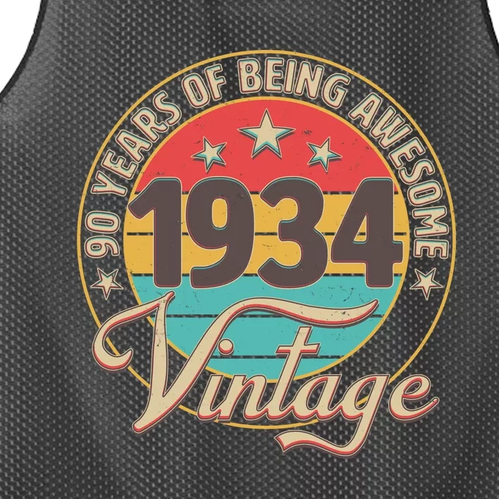 Vintage 1934 90 Years Of Being Awesome Mesh Reversible Basketball Jersey Tank