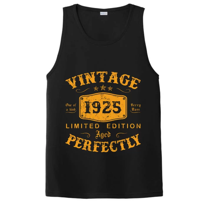 Vintage 1925 97 Birthday Gifts 97th Birthday Gifts Performance Tank