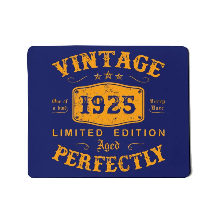 Vintage 1925 97 Birthday Gifts 97th Birthday Gifts Mousepad