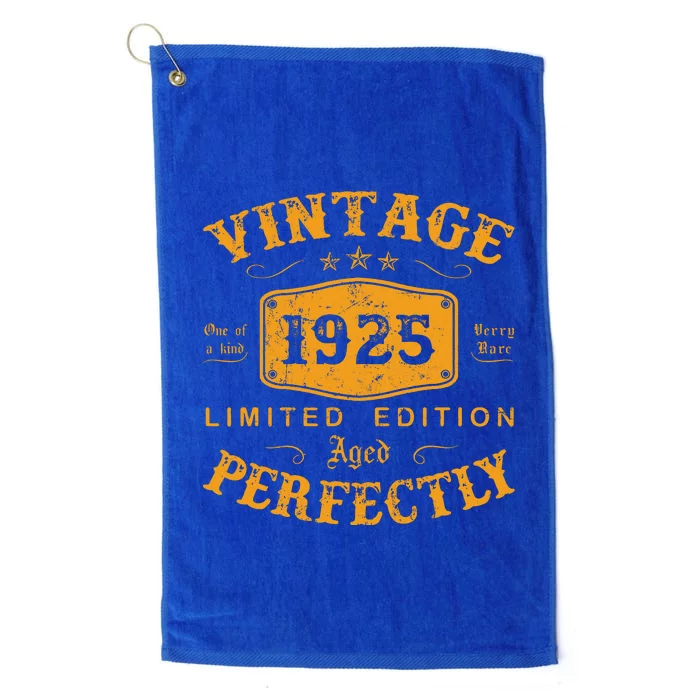 Vintage 1925 97 Birthday Gifts 97th Birthday Gifts Platinum Collection Golf Towel