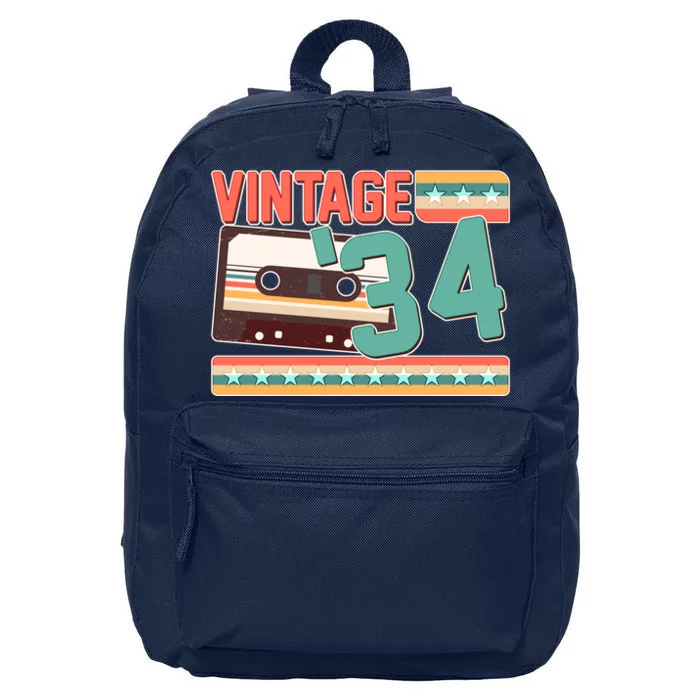 Vintage 1934 90th Birthday Cassette Tape 16 in Basic Backpack