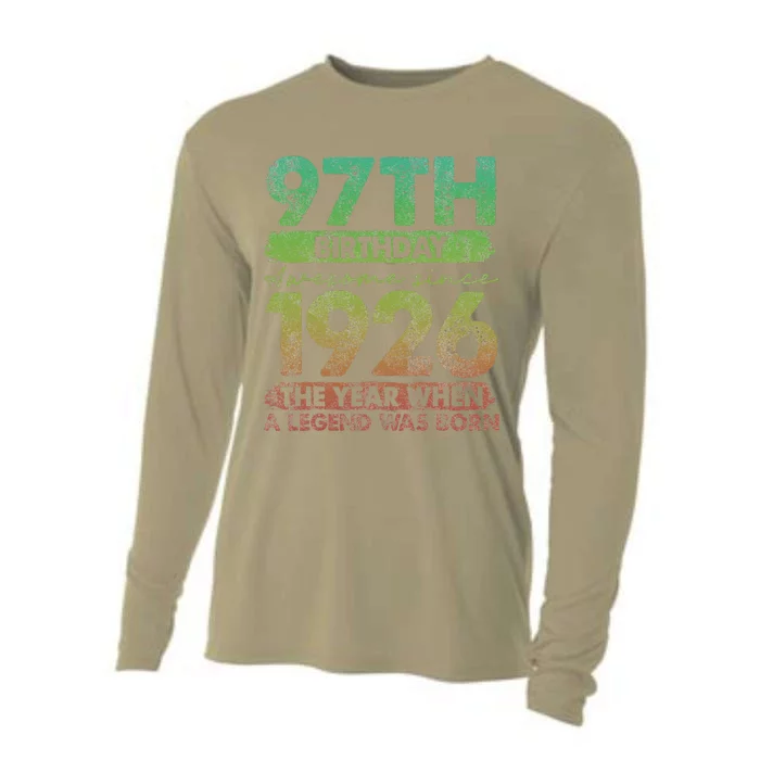 Vintage 1926 97 Year Old Gifts Limited Edition 97th Birthday Cooling Performance Long Sleeve Crew