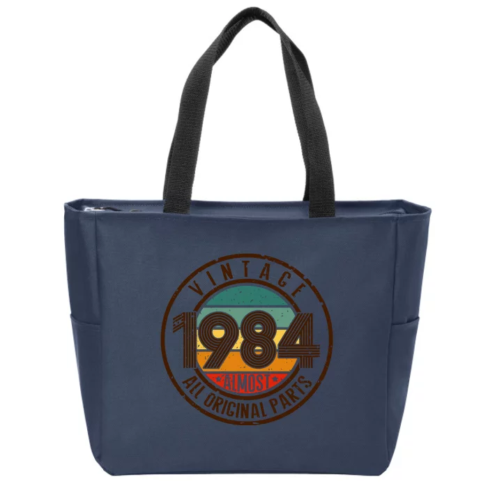 Vintage 1984 All Original Parts Vintage Birthday Gift Idea Zip Tote Bag