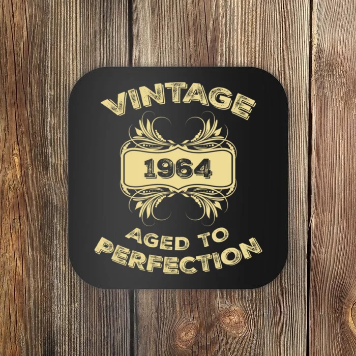 Vintage 1964 Aged To Perfection Birthday Gift Coaster