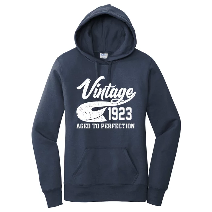 Vintage 1923 Aged To Perfection 100th Birthday Women's Pullover Hoodie