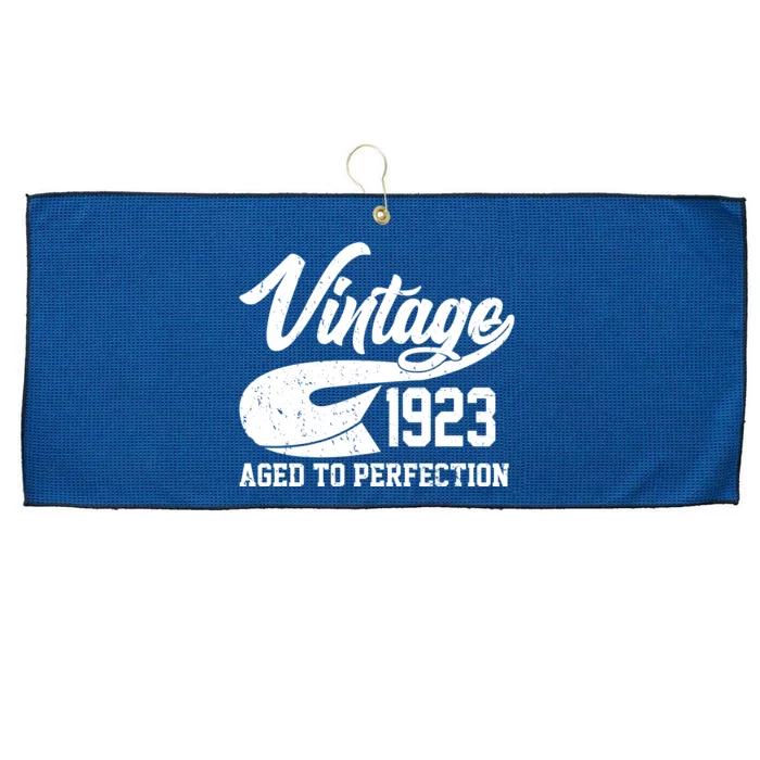 Vintage 1923 Aged To Perfection 100th Birthday Large Microfiber Waffle Golf Towel