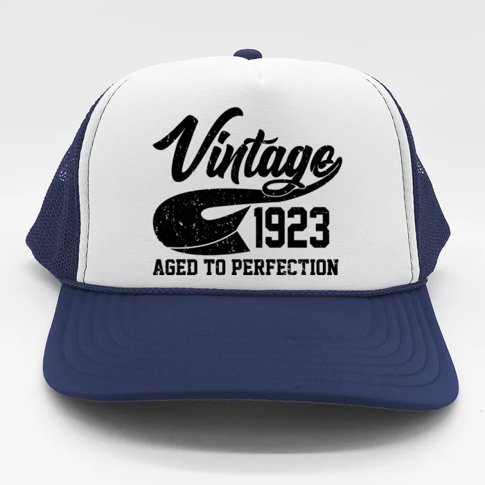 Vintage 1923 Aged To Perfection 100th Birthday Trucker Hat