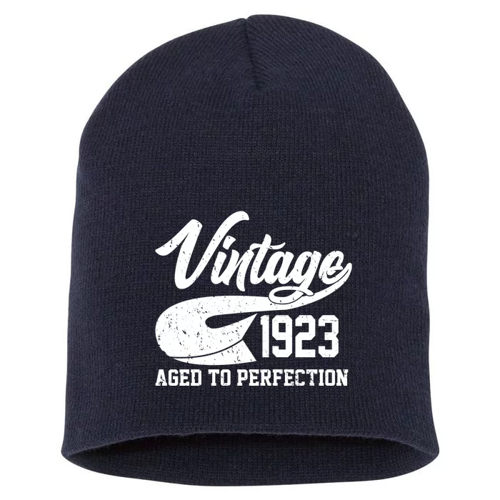 Vintage 1923 Aged To Perfection 100th Birthday Short Acrylic Beanie