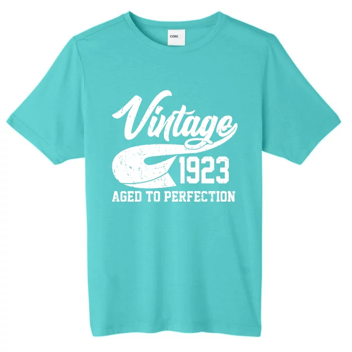 Vintage 1923 Aged To Perfection 100th Birthday ChromaSoft Performance T-Shirt