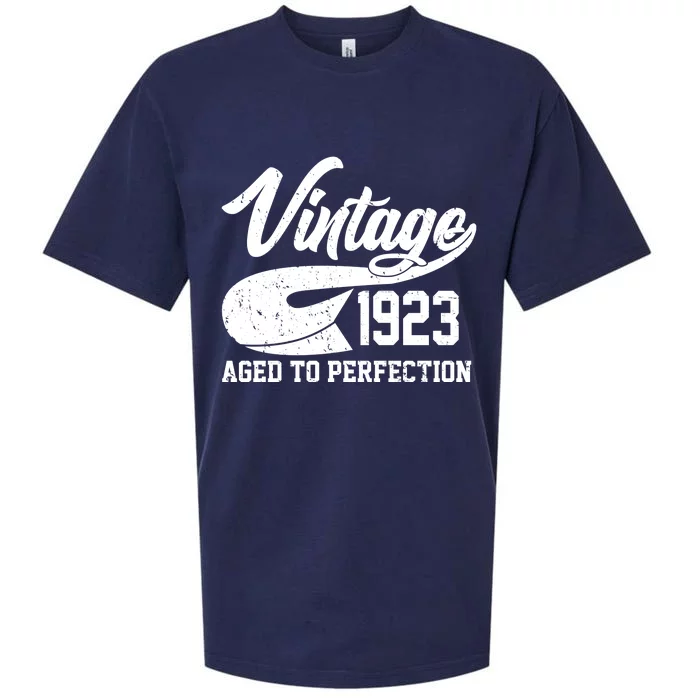 Vintage 1923 Aged To Perfection 100th Birthday Sueded Cloud Jersey T-Shirt