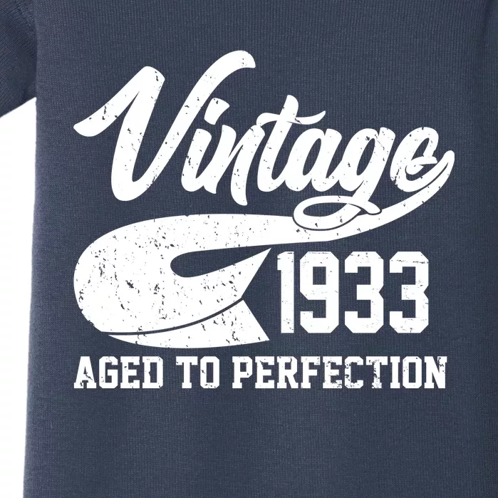 Vintage 1933 Aged To Perfection 90th Birthday Baby Bodysuit