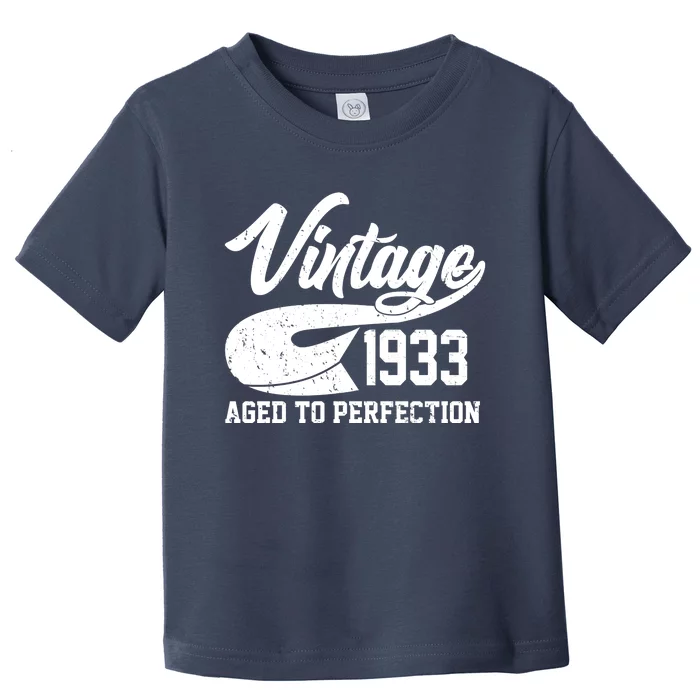 Vintage 1933 Aged To Perfection 90th Birthday Toddler T-Shirt