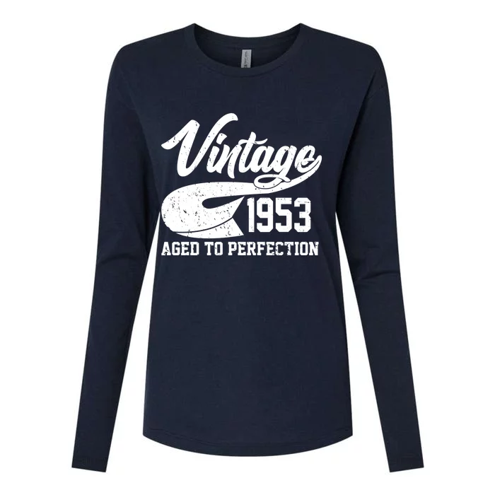 Vintage 1953 Aged To Perfection 70th Birthday Womens Cotton Relaxed Long Sleeve T-Shirt