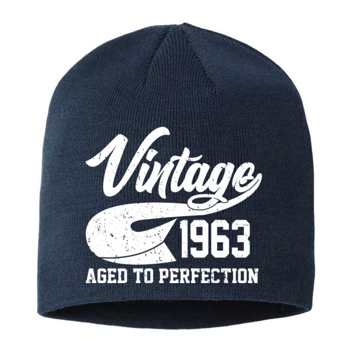 Vintage 1963 Aged To Perfection 60th Birthday 8 1/2in Sustainable Knit Beanie